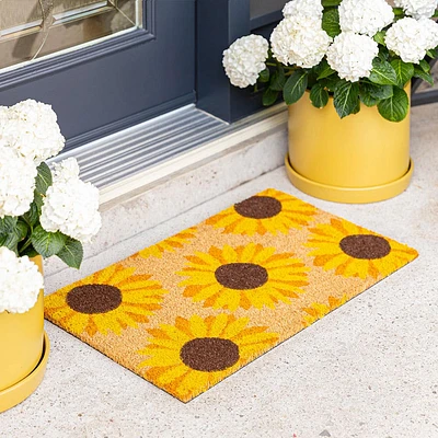 KSP Summer Coir 'Sunflowers' Coir Mat 45 x 75cm (Multi Colour)