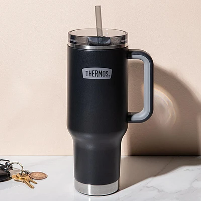 Thermos Icon Series Travel Mug with Straw 40oz. (Granite)