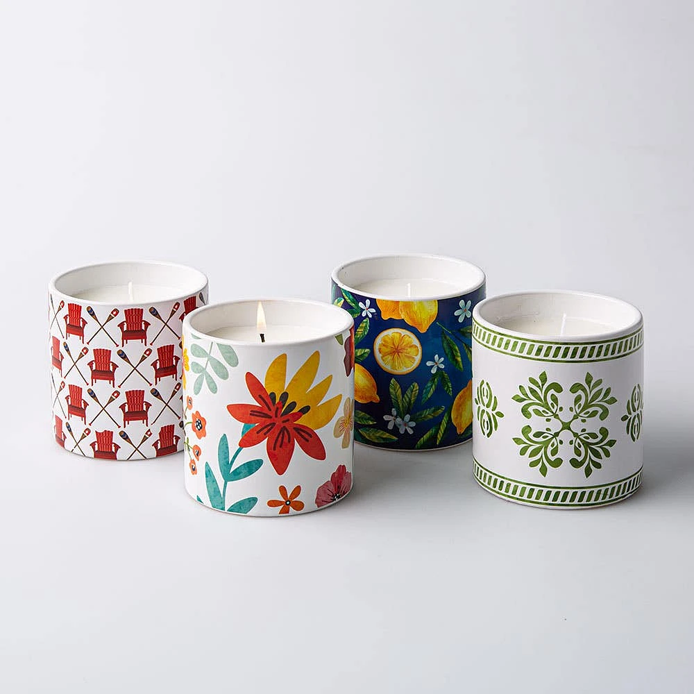 KSP Decal 'Floral' Citronella Candle