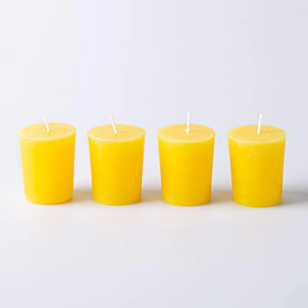 KSP Citron Citronella Votive Candle - Set of 4 (Yellow)