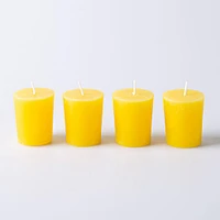 KSP Citron Citronella Votive Candle - Set of 4 (Yellow)