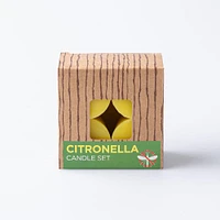 KSP Citron Citronella Votive Candle - Set of 4 (Yellow)