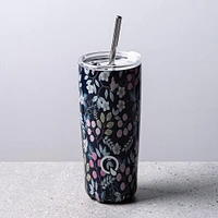 KSP Quench 'Flowers' Double Wall Tumbler with Straw 20oz.