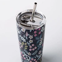 KSP Quench 'Flowers' Double Wall Tumbler with Straw 20oz.