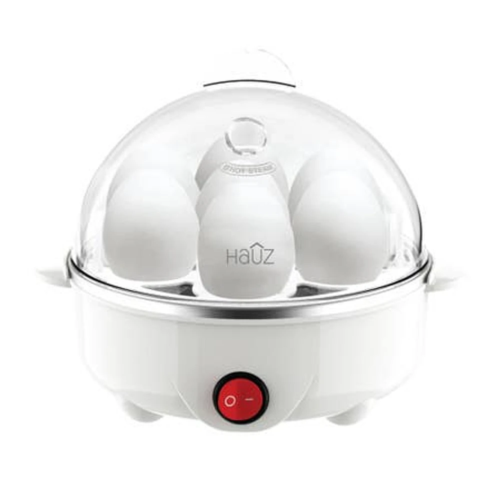 Hauz Easy Eggs Hard Boiled-Poached Egg Cooker (White)