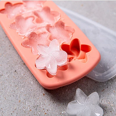 Joie Shapes 'Plumeria' Ice Cube Tray 8-capacity (Pink)