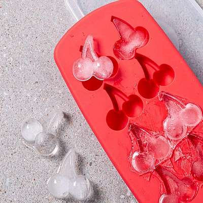 Joie Shapes 'Cherry' Ice Cube Tray 8-capacity (Red)