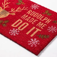 Harman Christmas 'Rudolph' Coir Doormat (Multi Colour)