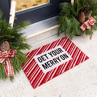 Harman Christmas 'Get Your Merry On' Coir Doormat (Multi Colour)