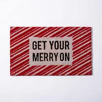 Harman Christmas 'Get Your Merry On' Coir Doormat (Multi Colour)