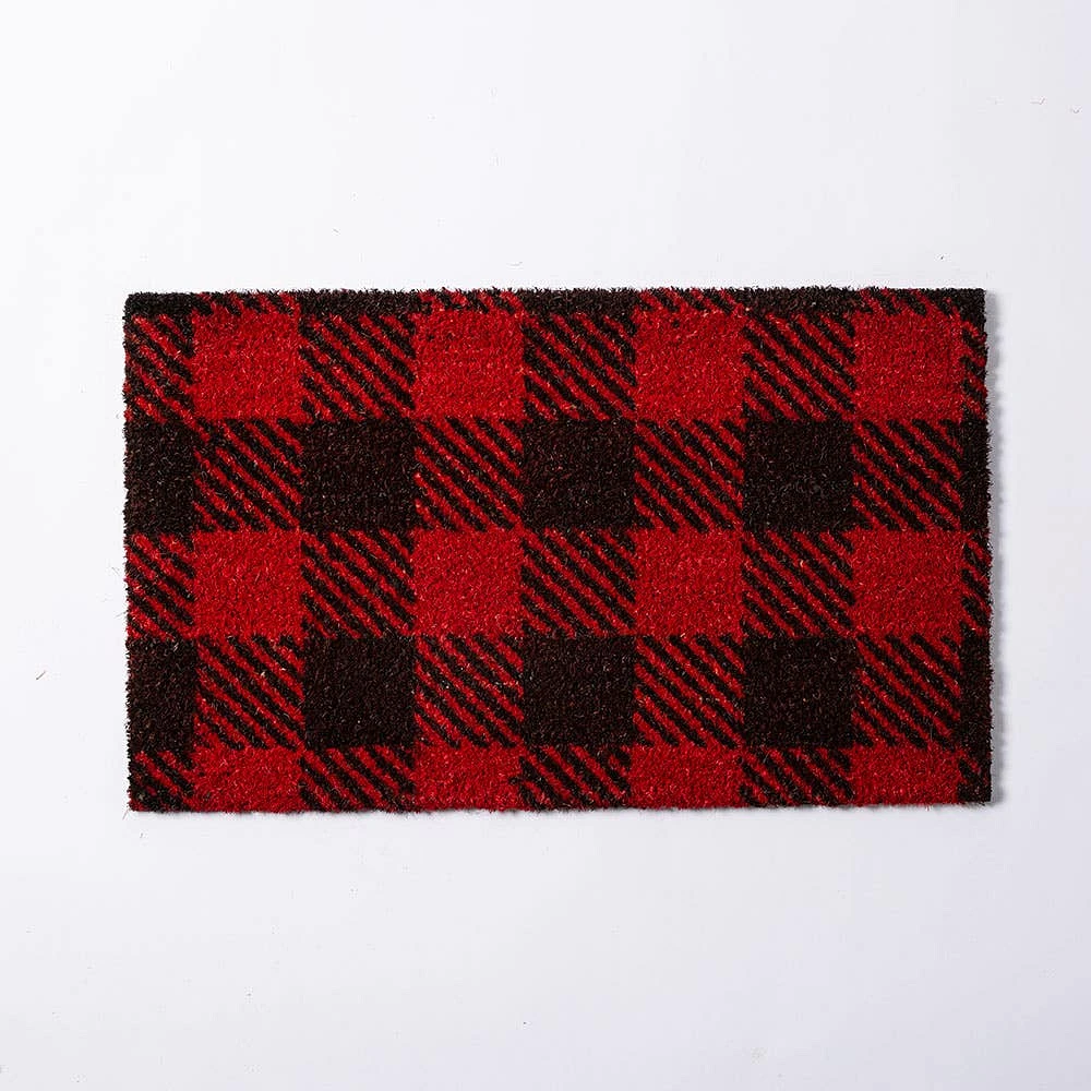 Harman Christmas 'Buffalo Check' Coir Doormat (Multi Colour)