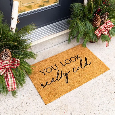 Harman Christmas 'You Look Really Cold' Coir Doormat (Multi Colour)