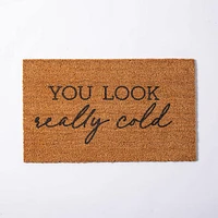 Harman Christmas 'You Look Really Cold' Coir Doormat (Multi Colour)