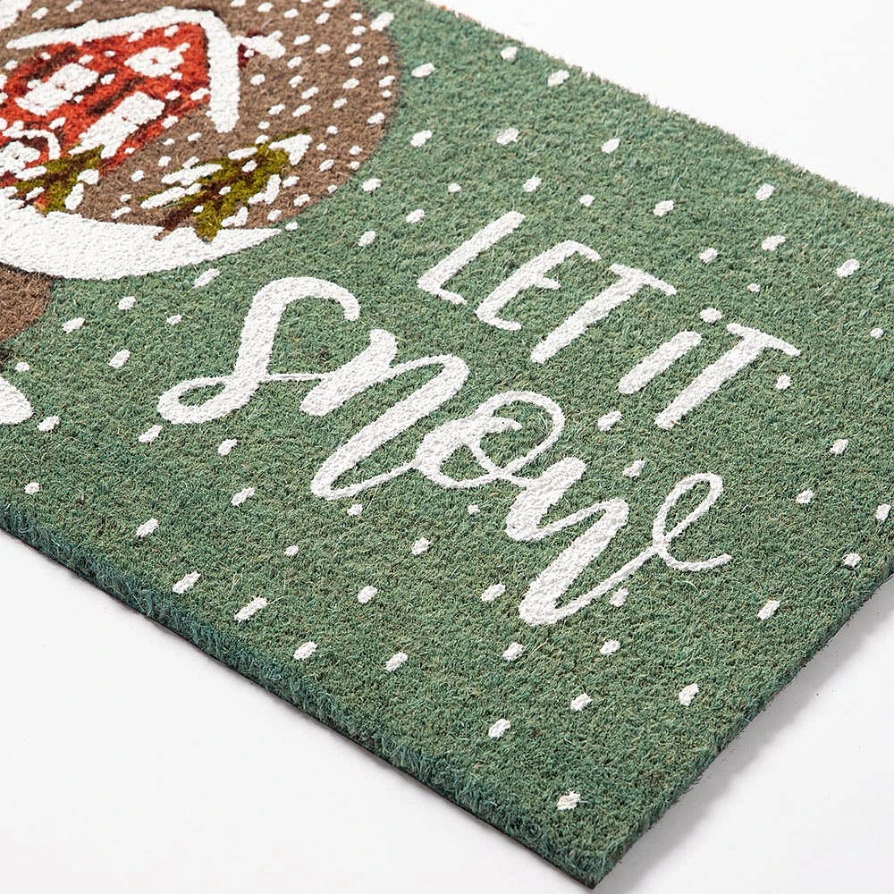 Harman Christmas 'Let It Snow' Coir Doormat (Multi Colour)