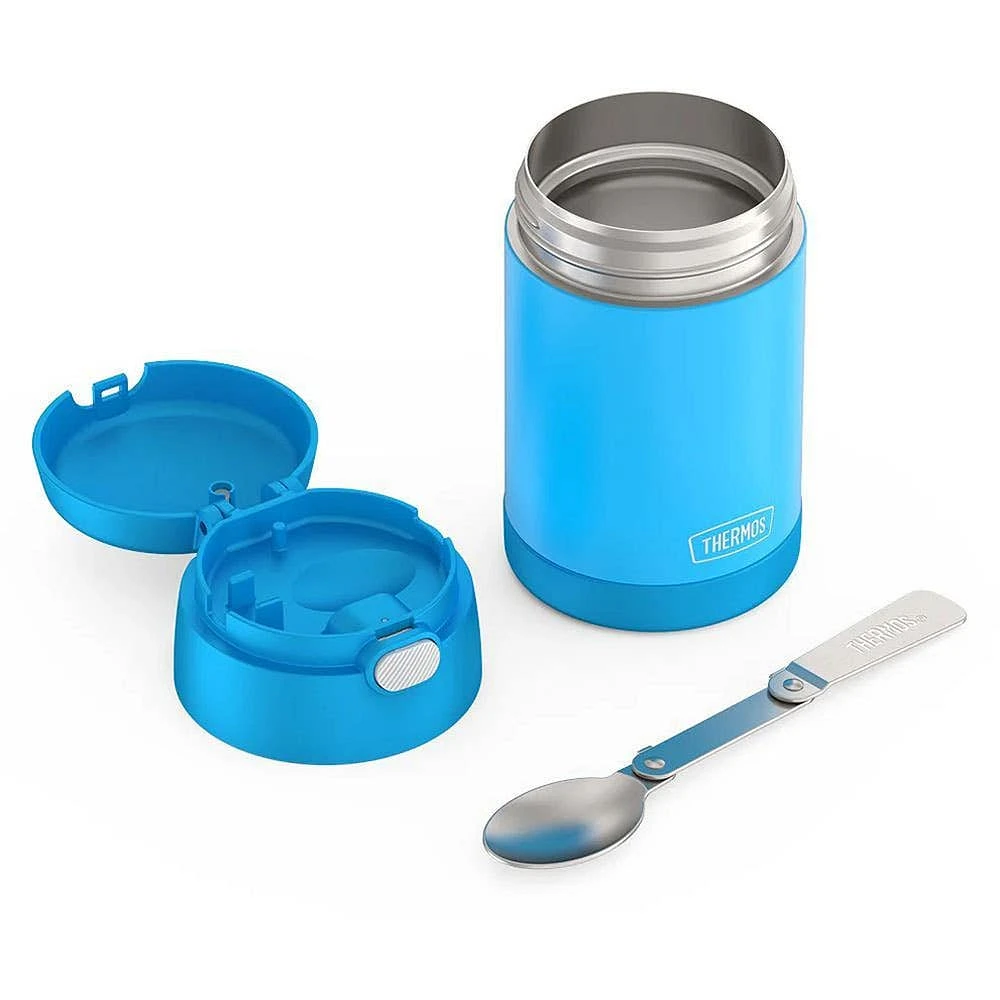 Thermos Thermal Food Storage Jar w/Spoon 16oz. (Electric Blue)