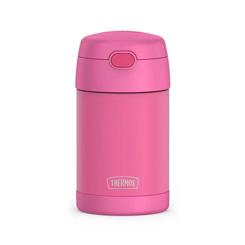 Thermos Thermal Food Storage Jar w/Spoon 16oz. (Neon Pink)