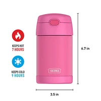 Thermos Thermal Food Storage Jar w/Spoon 16oz. (Neon Pink)