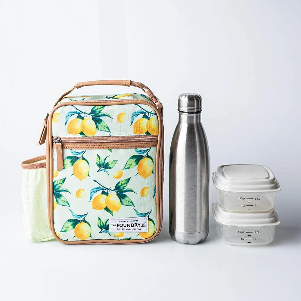 Fit & Fresh Thayer 'Lemon' Thermal Lunch Bag (Multi Colour)