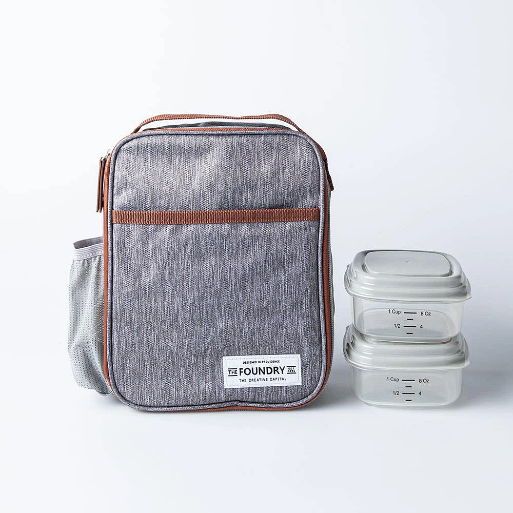 Fit & Fresh Olney 'Steel' Thermal Lunch Bag (Grey)