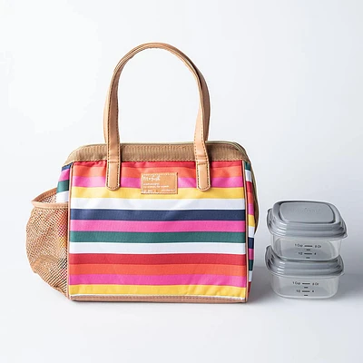 Fit & Fresh Cloverdale 'Colourful Stripe' Thermal Lunch Bag