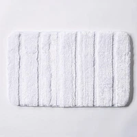 Harman Luxe Ribbed Memory Foam Bathmat - White (20x32")