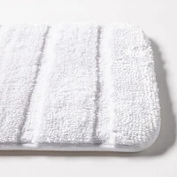 Harman Luxe Ribbed Memory Foam Bathmat - White (20x32")
