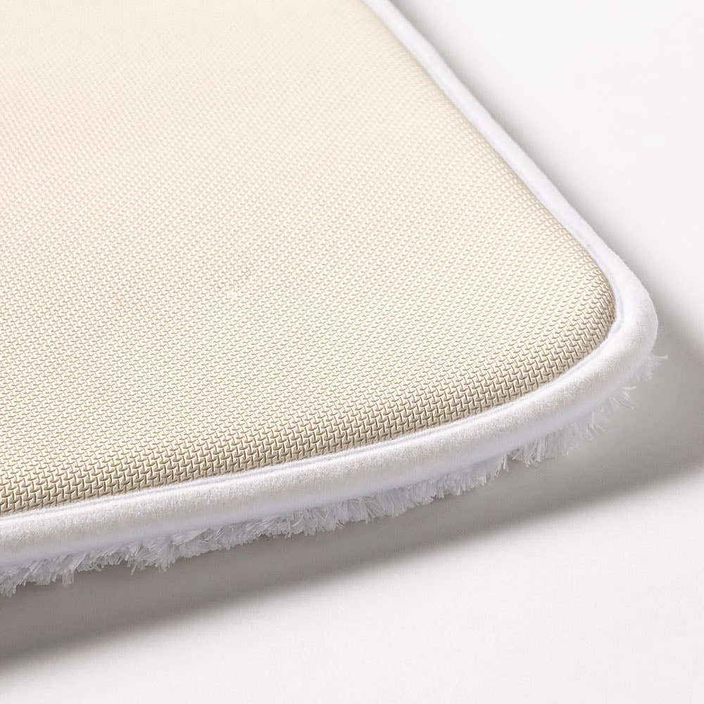 Harman Luxe Ribbed Memory Foam Bathmat - White (20x32")