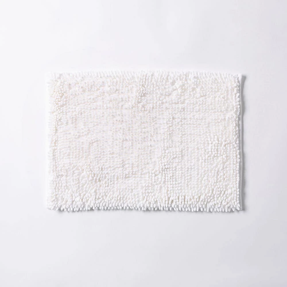 Harman Luxe Chenille Memory Foam Bathmat - White (17x24")