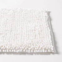 Harman Luxe Chenille Memory Foam Bathmat - White (17x24")