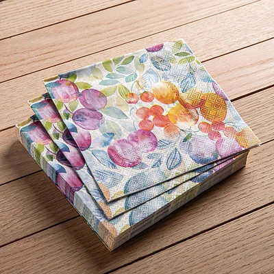 Harman 3-Ply 'Stonefruit' Paper Napkin - Set of 20 (Multi Colour)