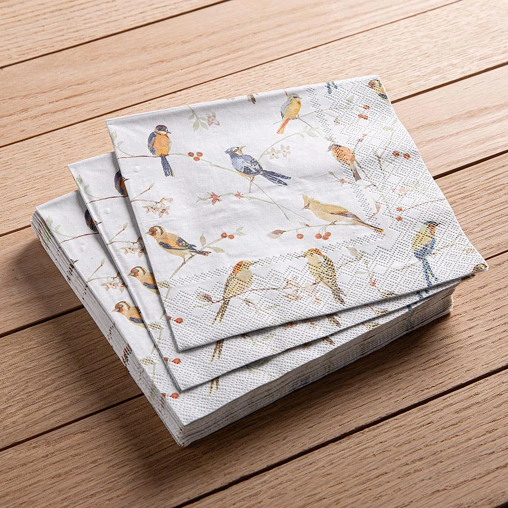 Harman 3-Ply 'Birds' Paper Napkin - Set of 20 (Multi Colour)