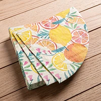 Harman 3-Ply 'Citrus' Wedge Shaped Paper Napkin - Set of 20