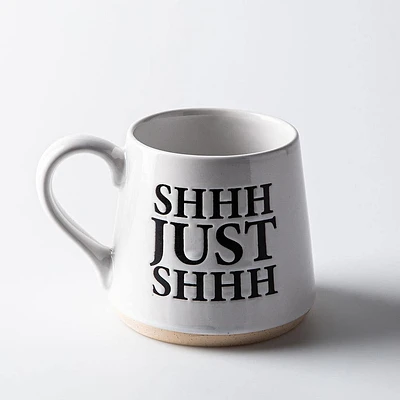 Koppers Big Bottom 'Shhh Just Shhh' Mug 16oz. (White/Black)