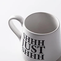 Koppers Big Bottom 'Shhh Just Shhh' Mug 16oz. (White/Black)