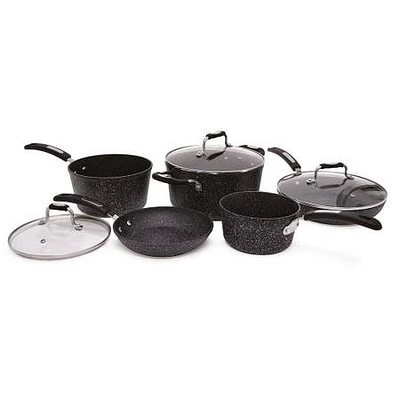 The Rock Classic Cookware Combo - Set of 8 (Black)