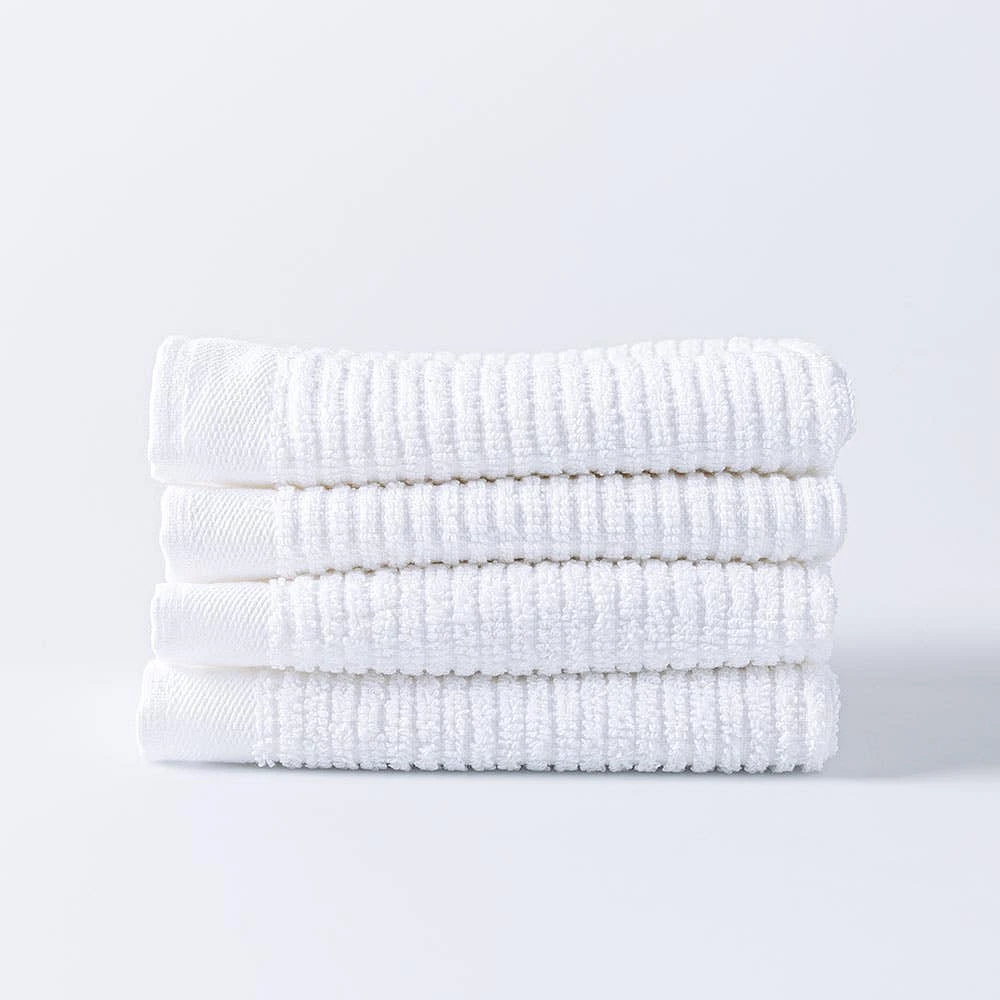 Harman Goods & Textiles Bar Mop Dish Cloth - Set of 4 (White)