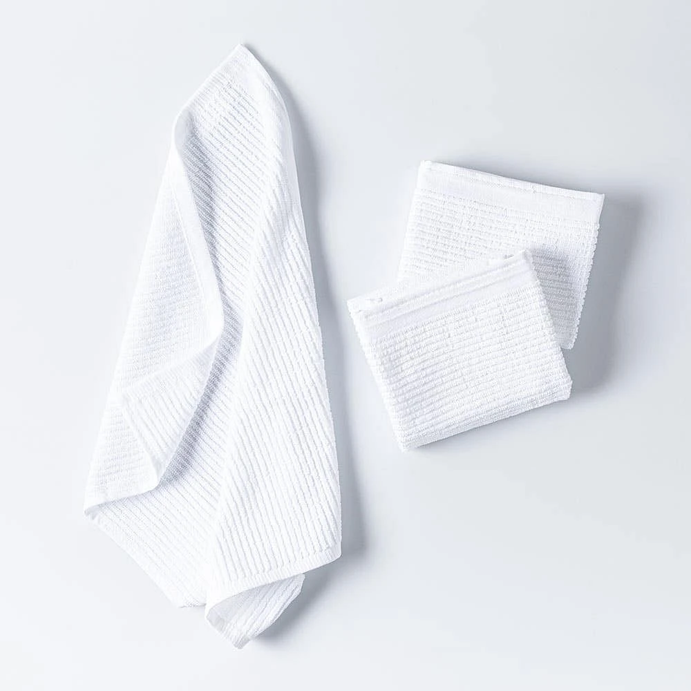 Harman Goods & Textiles Bar Mop Kitchen Towel - Set of 3 (White)