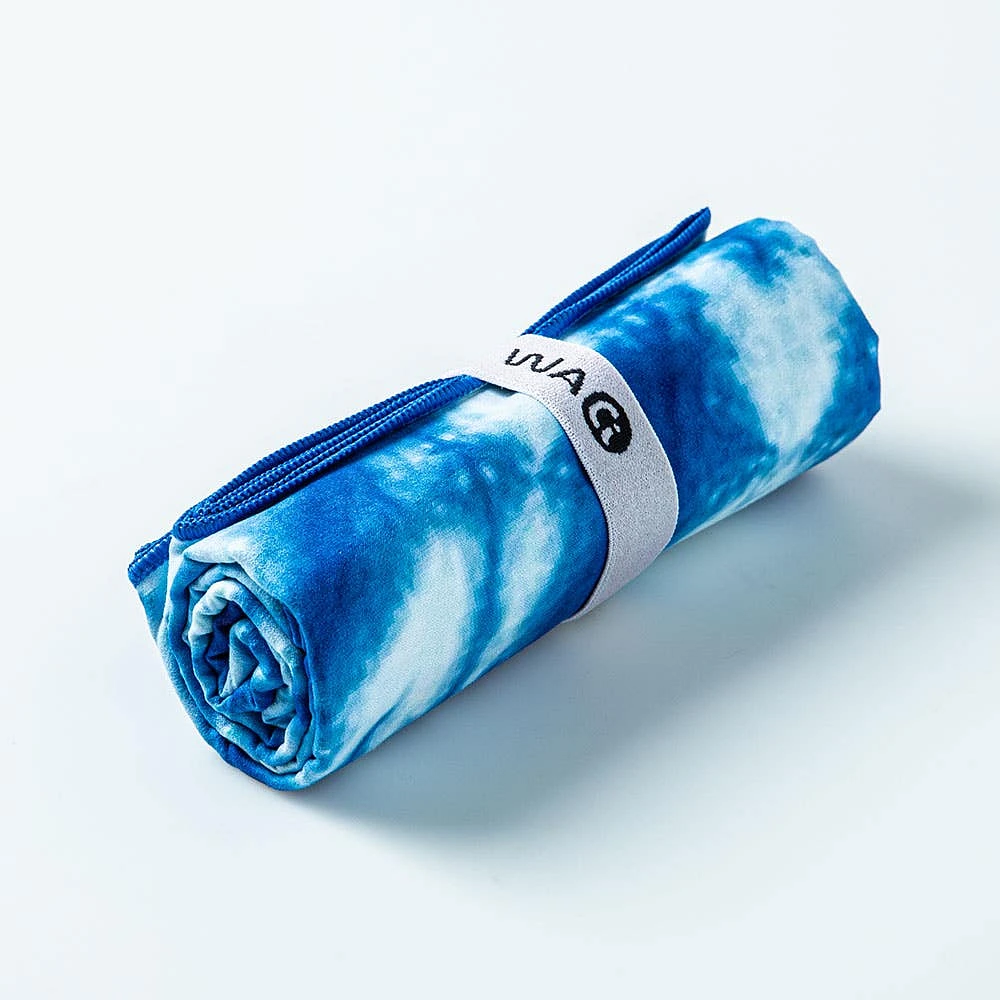 Waci Fast Drying 'Tie Dye' Microfiber Beach Towel (Blue/White)