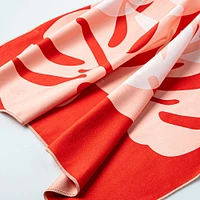Waci Fast Drying 'Elephant Ears' Microfiber Beach Towel (Red/Beige)