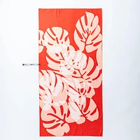 Waci Fast Drying 'Elephant Ears' Microfiber Beach Towel (Red/Beige)