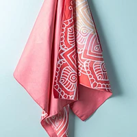 Waci Fast Drying 'Mandala Stripe' Microfiber Beach Towel (MultiColour)