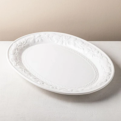 Gibson Home Fruitful Durastone Serving Platter 19" Oval (White)