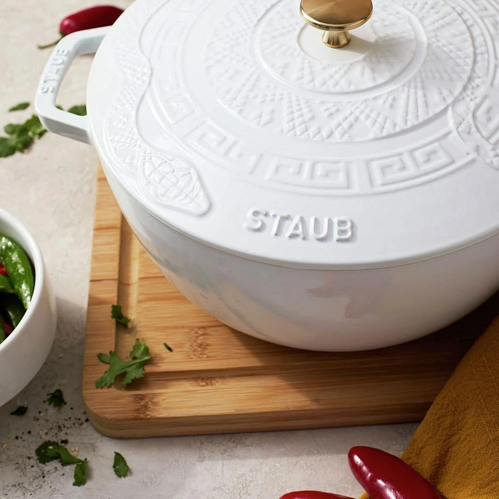 Staub France 'Year of The Snake' Cast Iron Rice Cocotte (White)