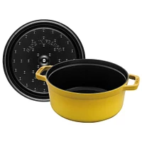 Staub France Cast Iron Round Cocotte (Citron)