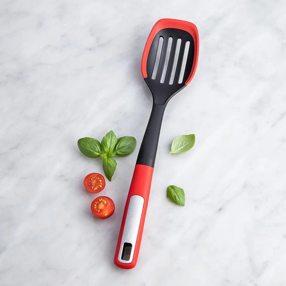 KSP Flex Edge Nylon Utensil Slotted Spoon (Red)