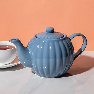 Price & Kensington Luxe Stoneware Teapot 6-Cup (Bluebell)