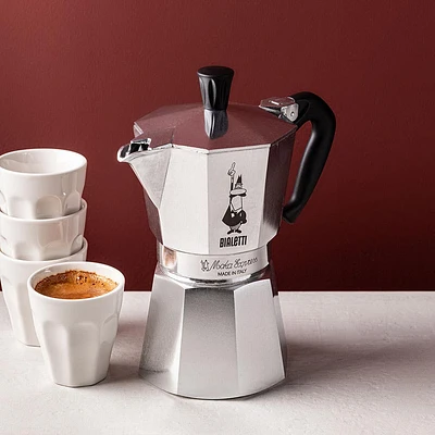 Bialetti Moka Express Stovetop Espresso Maker 6-Cup (Steel)