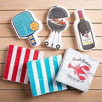 Harman 3-Ply 'Pickleball' Shaped Paper Napkin - Set of 20