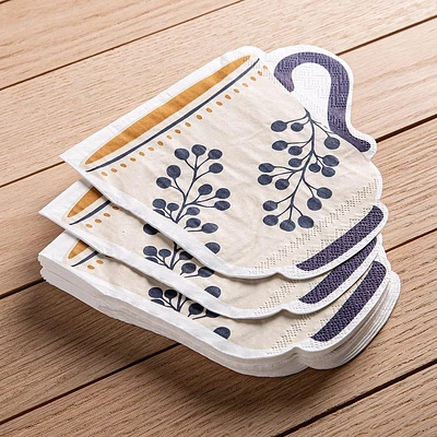 Harman 3-Ply 'Teacup' Shaped Paper Napkin - Set of 20