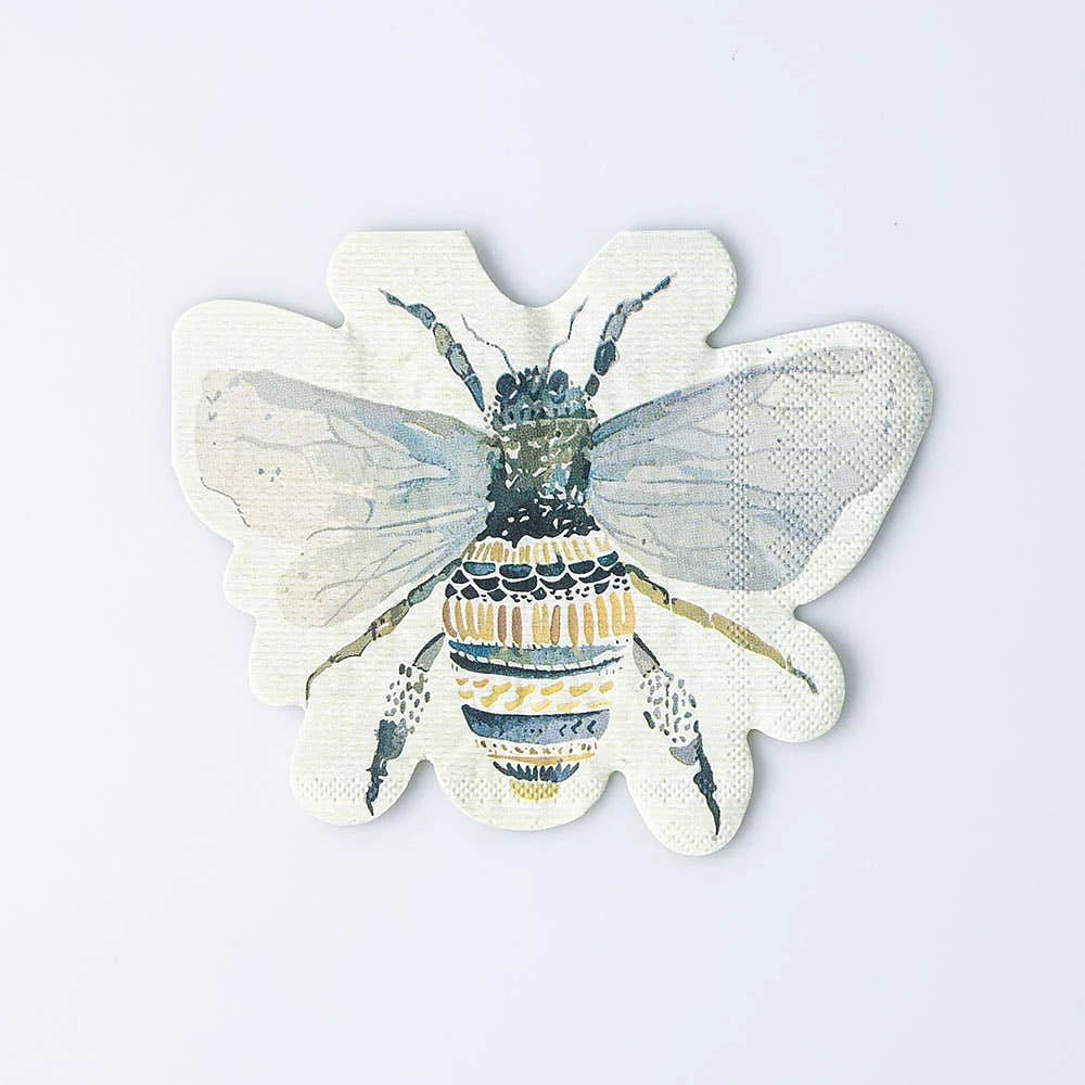 Harman 3-Ply 'Bee' Paper Napkin Shaped - Set of 20 (Multi Colour)